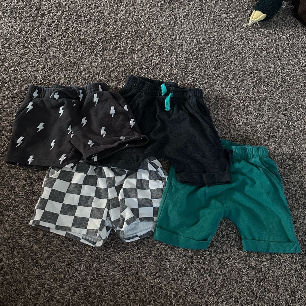 Kids' Assorted Shorts Set - Black, Gray, Green